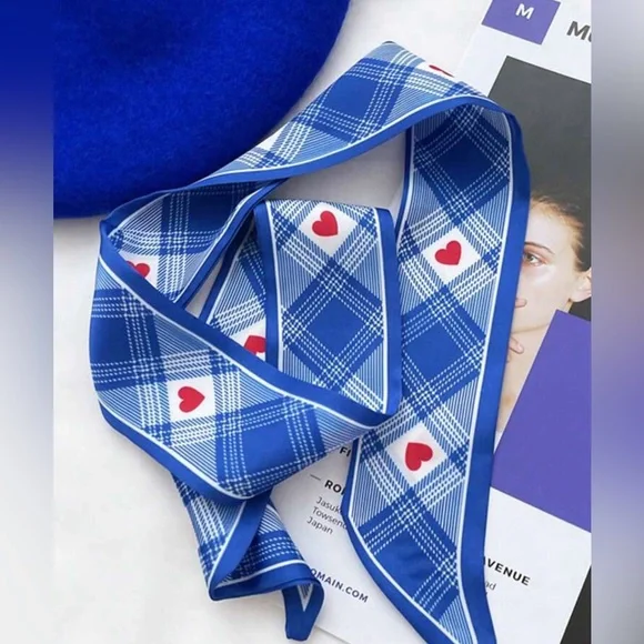 3/$25 NWOT Blue Twill Scarf - Picture 3 of 14